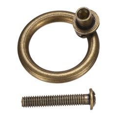 2Pcs 1.18 Inch Brass Drawer Pulls and Knobs Cupboard with Screws , Bronze
