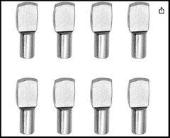 100 Pcs Shelf Pins Pegs5Mm Spoon Shape Nickel Plated Shelf Support Bookshelf