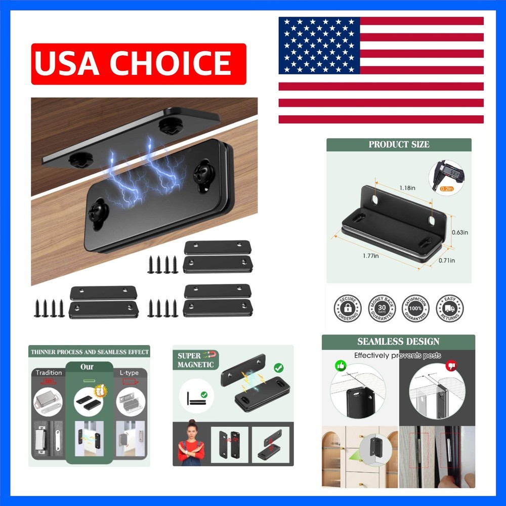 Ultra Thin Cabinet Door Magnets Catch,Magnetic Door Catch,Cabinet Latch Magne…