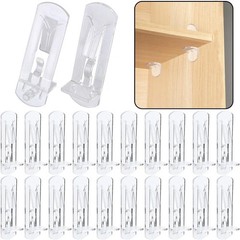 20pcs Plastic Locking Shelf Support Pegs,5mm Shelf Pins,Self-Locking Bracket …