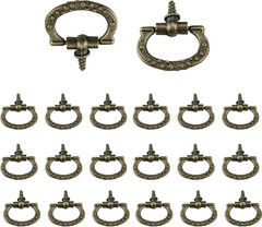 24Pcs Mini Cabinet Pulls Antique Bronze Drawer Handles Jewelry Box Furniture Kno