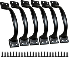 6 Pack 5.6″ Black Stainless Steel Cabinet Pull Handles Kitchen Drawer Door Grip