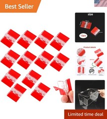 Versatile Clear Plastic Hinges – 12 Pcs Self-Adhesive for Easy Installation