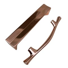 Rose Gold Modern Door Cabinet Handle Pull Stylish Design Hardware 5.5in Set of 2