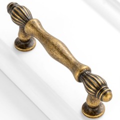 10 Pack Antique Brass Cabinet Pulls 3 Inch Vintage Handles