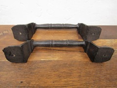 Lot 2 New Brown Vtg-style 8.5″ Cast Iron Rustic Cabinet Gate Pull Door Handle