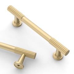 Brushed Gold Cabinet Pulls 3 Inch Zinc Alloy 10 Pack – Kitchen Hardware