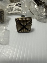 10 MNG Solid Brass Cabinet Knobs New 1.25 In W