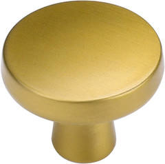 5 Pack Brushed Brass Cabinet Knobs for Modern Kitchen Hardware Handles Gold roun
