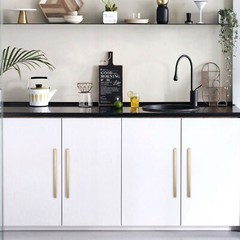 Kitchen Square Cabinet Handles Stainless Steel Gold T Bar Drawer Pulls Hardwares