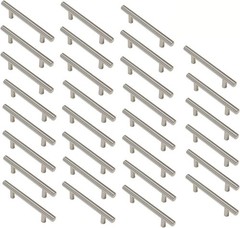 Cabinet Handles – Pack of 30 Stainless Steel T Bar Drawer Pulls Cupboard Knob fo