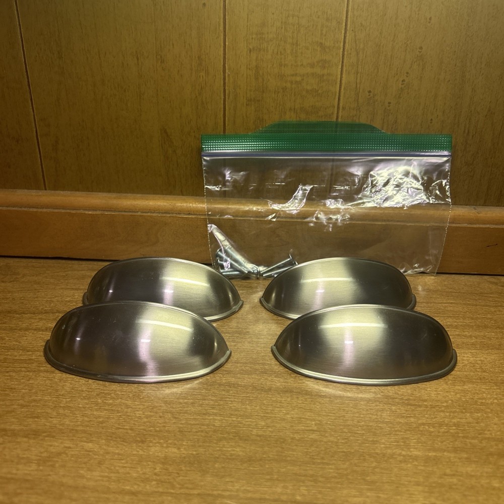 4 Liberty Hardware Cup Pulls – Polished Chrome 2-1/2″ Screw Mount – PN1053-PC-C