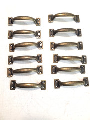12Pcs 4 3/4″ Bronze Metal Cabinet Handles Rustic Drawer Pulls Vintage Dresser