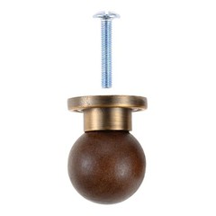 Antique Style Walnut Pendant Cabinet Door Handle Round Ball Knob For Drawers