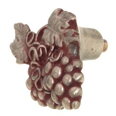 Anne at Home Grape Cluster Left Pewter with Cherry Wash 2″ Cabinet Knob 328-137