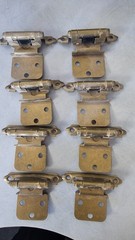 AMEROCK Steel 3/8 Inset Cabinet Cupboard Door Hinge Polished Brass CM7128 – 8 Pc