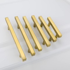 Brushed Gold Drawer Handles Cabinet Pull 2 1 2in Hole Centers 15 Pack