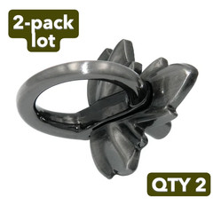 NEW 2-pack lot Amerock BP4452-PWT PEWTER Maple Leaf Cabinet Finger Pull Knob