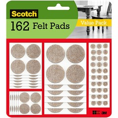 3M SP Scotch Felt Pads: 1-1/2 in. custom fit / 20-pack (Brown)