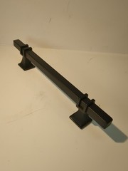 Pair Of Matte Black Cabinet Handles 5″ Hole Centers New