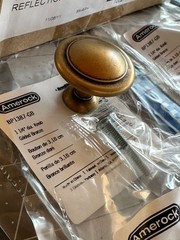 6-pack lot Amerock Reflections Gilded Bronze 1 1/4″ Round Cabinet Knob BP1387-GB