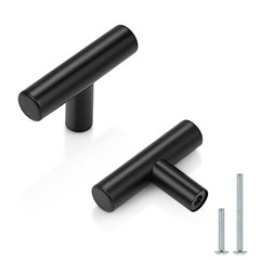 5 Pack| Black Cabinet Knobs Drawer T Knobs Kitchen Single Hole Cabinet Knobs