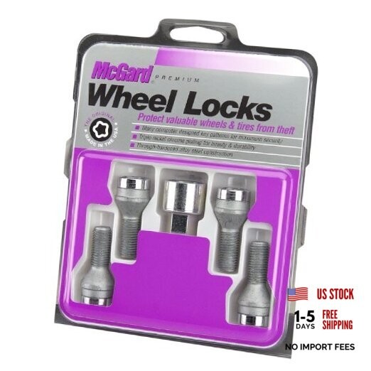 McGard 27179 Bolt Style Cone Seat Wheel Locks (M12 x 1.5) – Set of 4 Chrome