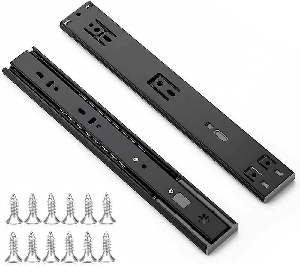 12″ Soft Close Drawer Slides – 2 Pack Side Mount Full Extension Ball Bearing