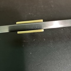 (2) Amerock 778256. 10-1/16” C to C Cabinet Pull – Brushed Gold / Black Chrome