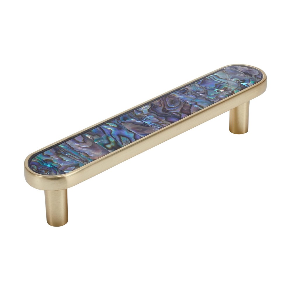 Pearl Shell Cabinet Knobs, Abalone Shell Decorative Drawer Pulls, Brushed Gol…