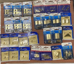 Lot of 27 Vintage Miniature Brass Hardware Packs – Ives, National, Lawrence- NOS