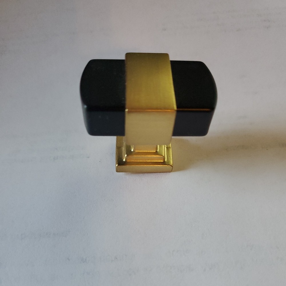 Liberty Wrapped Square 1-3 16 In. Brushed Brass And Matte Black Cabinet lot of 4