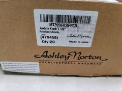 Box of 20 Ashley Norton Andria Knob 1 1/2″ Polished Chrome MT3950-038-PCH