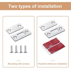 Strong Magnetic Door Closer Cabinet Catch Latch Cupboard Ultra Thin Closures Lot