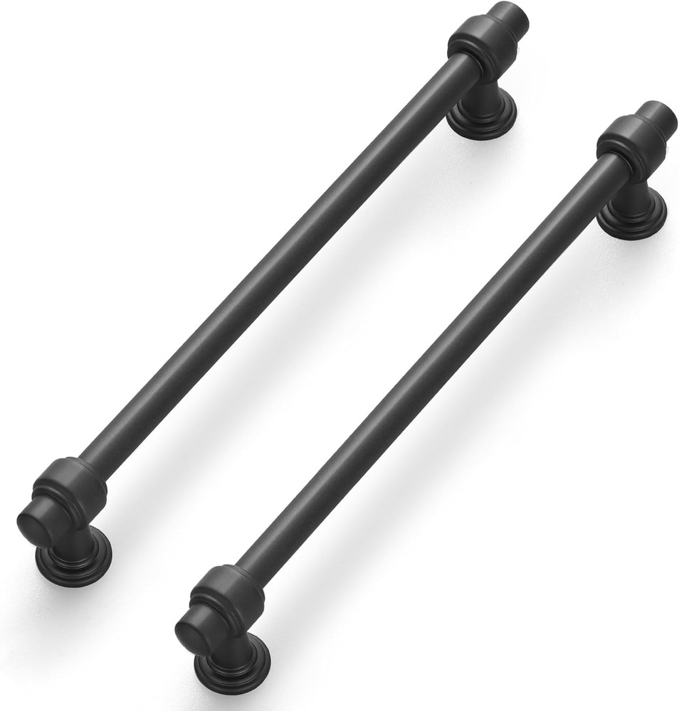 10 Pack 10″ Matte Dark Gunmetal Gray Cabinet Pulls & Handles