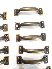 12Pcs 4 3/4″ Bronze Metal Cabinet Handles Rustic Drawer Pulls Vintage Dresser