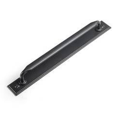 2 PCS Black Zinc Alloy Cabinet Handle Backplate 7.56 Inch 192mm G015 Pull