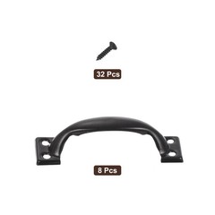 8pcs 3 Inches Gate Handle with Screw for Kitchen Closet Door Black