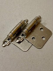 Laurey Kitchen Cabinet Hinges Satin Nickel Flush Mount with Screws Pair – 28739
