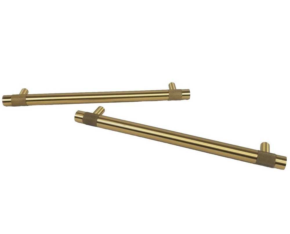 Rejuvenation Set of 2 Dawson 14” Cabinet Door Pulls Handles Brushed Gold