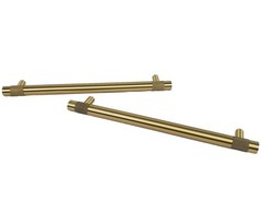 Rejuvenation Set of 2 Dawson 14” Cabinet Door Pulls Handles Brushed Gold