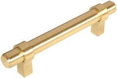 Cosmas 10 Pack 161-96BB Brushed Brass Cabinet Bar Handle Pull – 3-3/4″ Inch (…