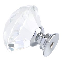 12 Pcs 30mm Diamond Shape Crystal Glass Cabinet Knobs with Screws Drawer Knob…