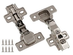 Full Overlay Concealed Frameless Cabinet Hinge – Soft Closing – Clip on Plate