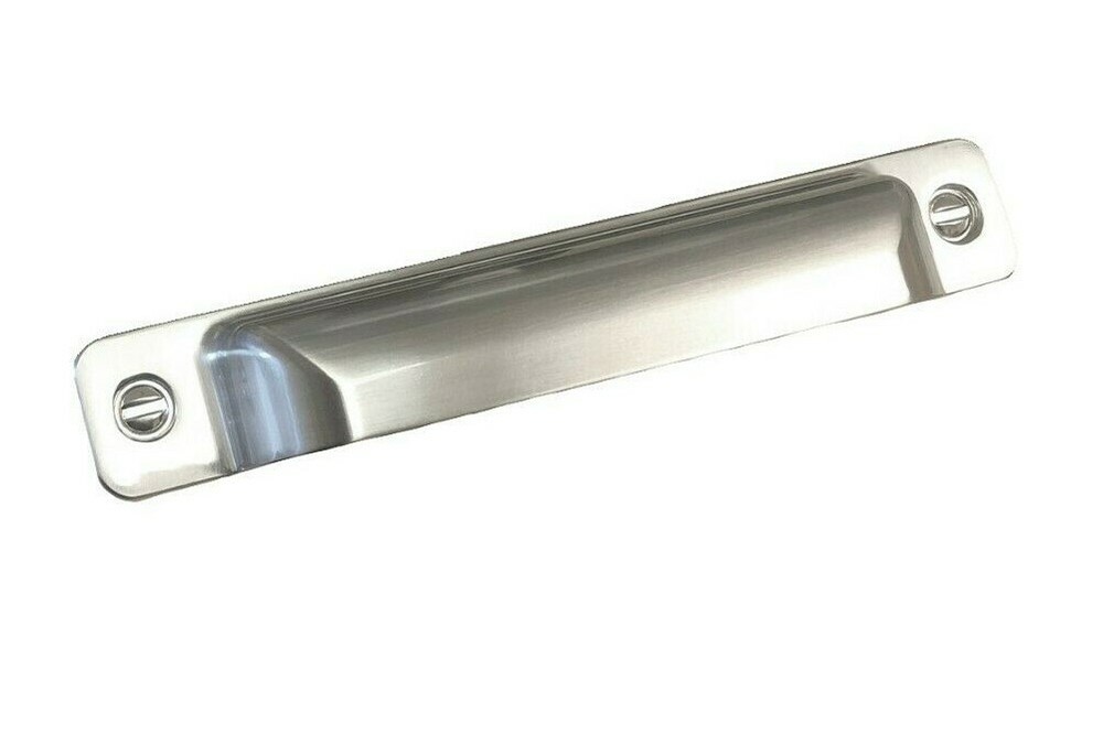 Bay Cup Pulls Handle Knob Kitchen/Bathroom Cabinet Hardware Brushed Nickel