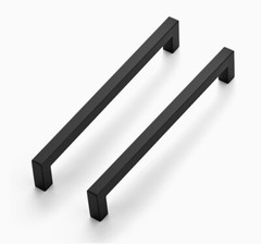 14 Pack Square 8 Inch Hole Centers Drawer Handles Matte Black Cabinet Pulls