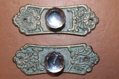2-DRAWER Hardware,Crystal Knob,Back Plate,Bath-Kitchen Decor,Handles,HW-56