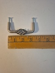 Lot Of 3 – 3.25″ Cabinet Hardware Bird Cage Twist Wire Swirl Handles Nickel