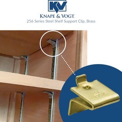 Knape & Vogt KV Shelf Support Clip Brass, Pack of 12 One Size, Brass