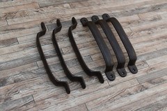 6pcs Cast Iron Door Gate Drawer Cabin Cupboard Kitchen Pulls Handles 6″ INCH